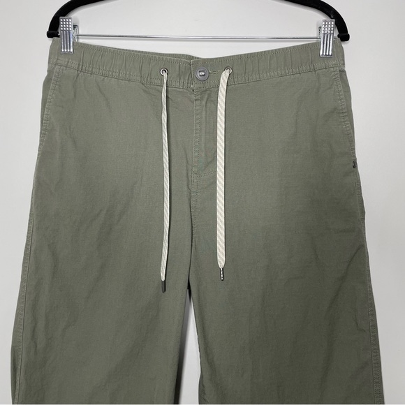 Vuori Ripstop Wideleg Pant Women’s High Rise Crop Length In Olive Green Size L - Picture 2 of 6